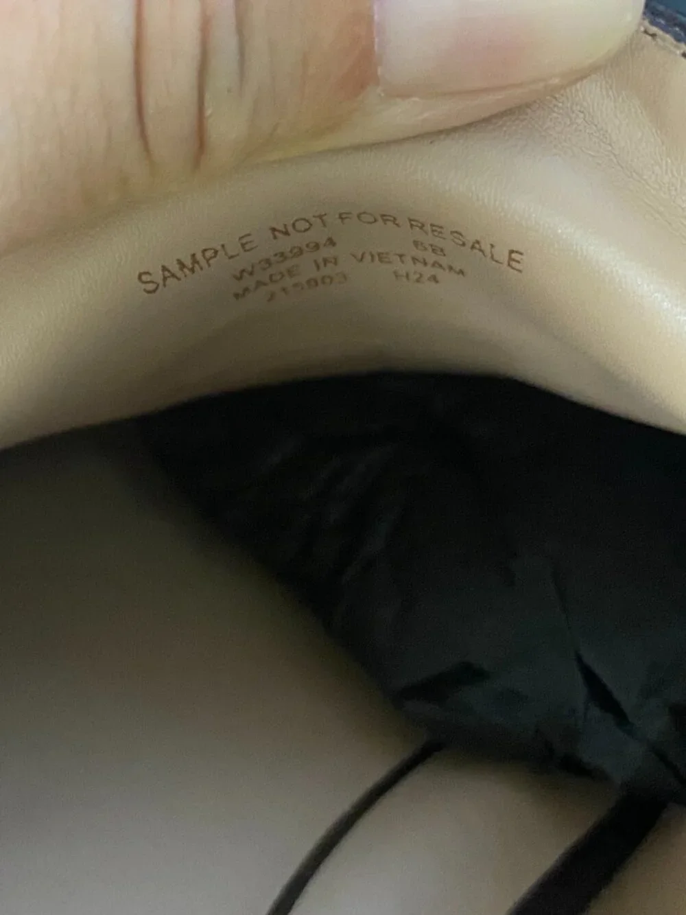 COLE HAAN BROWN LETAHER BALLET FLATS WITH GOLD CIRCLE HARDWARE